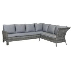 LC Garden Vivera Dininglounge Aluminium/Geflecht Grau/Omega-Anthrazit -Garten Paradies Verkauf lc garden vivera loungeecke mit tisch alu geflecht glas keramik 1432412 4