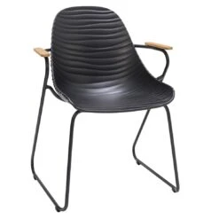 LifestyleGarden Stream Gartensessel Aluminium/Kunststoff Schwarz/Schwarz