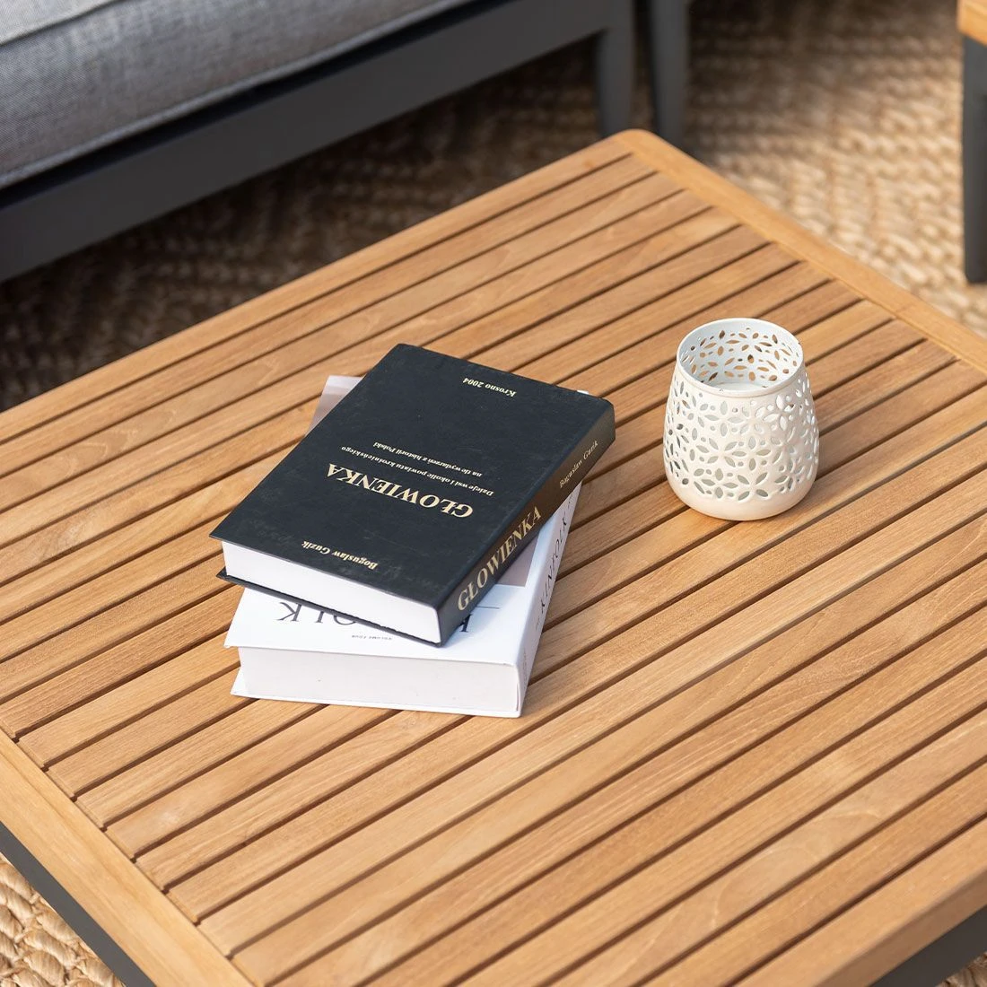 LifestyleGarden Topaz Loungetisch 80x80cm Aluminium/Teakholz Magnesium Grau/Teak 6 LifestyleGarden Topaz Loungetisch 80x80cm Aluminium/Teakholz Magnesium Grau/Teak – Bild 6