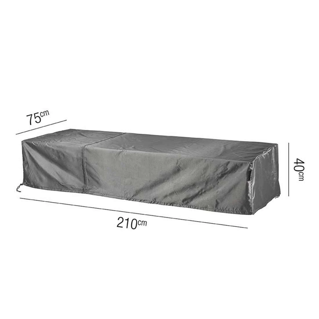 AeroCover Gartenliege Schutzhülle 210x75x40cm Polyester Uni Anthrazit 2 AeroCover Gartenliege Schutzhülle 210x75x40cm Polyester Uni Anthrazit – Bild 2