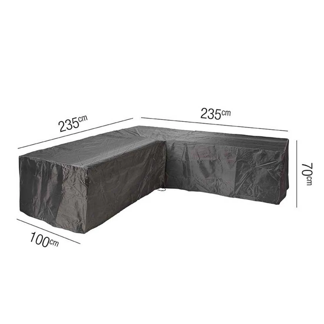 AeroCover Schutzhülle Für Ecklounge 235x235x100x70cm Polyester Uni Anthrazit 2 AeroCover Schutzhülle Für Ecklounge 235x235x100x70cm Polyester Uni Anthrazit – Bild 2