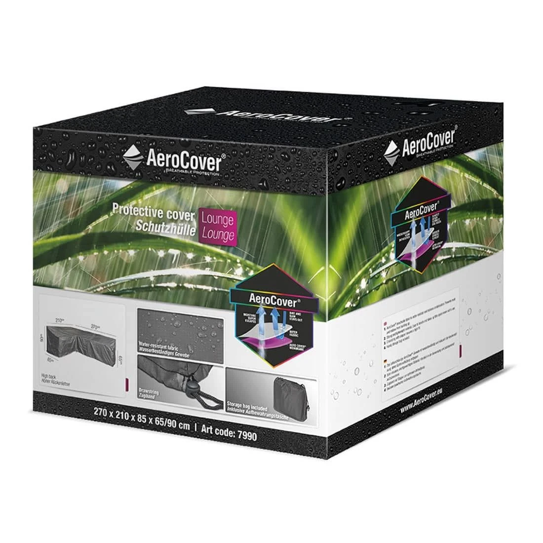 AeroCover Schutzhülle Für Ecklounge 270x210x85x65/90cm Polyester Uni Anthrazit 7 AeroCover Schutzhülle Für Ecklounge 270x210x85x65/90cm Polyester Uni Anthrazit – Bild 7