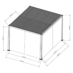 MWH Kiosko Gartenpergola 360cm Aluminium/Polyester Anthrazit 21 MWH Kiosko Gartenpergola 360cm Aluminium/Polyester Anthrazit -Garten Paradies Verkauf mwh kiosko pavillon 360cm aluminium polyester 1352376 11