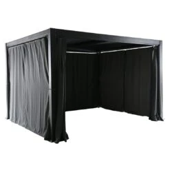 MWH Kiosko Gartenpergola 360cm Aluminium/Polyester Anthrazit 14 MWH Kiosko Gartenpergola 360cm Aluminium/Polyester Anthrazit -Garten Paradies Verkauf mwh kiosko pavillon 360cm aluminium polyester 1352376 4