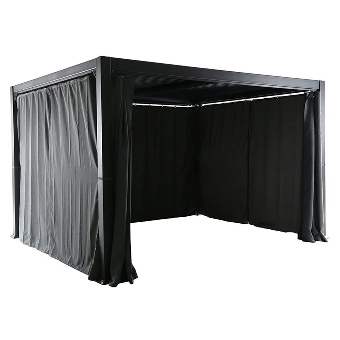 MWH Kiosko Gartenpergola 360cm Aluminium/Polyester Anthrazit 4 MWH Kiosko Gartenpergola 360cm Aluminium/Polyester Anthrazit – Bild 4