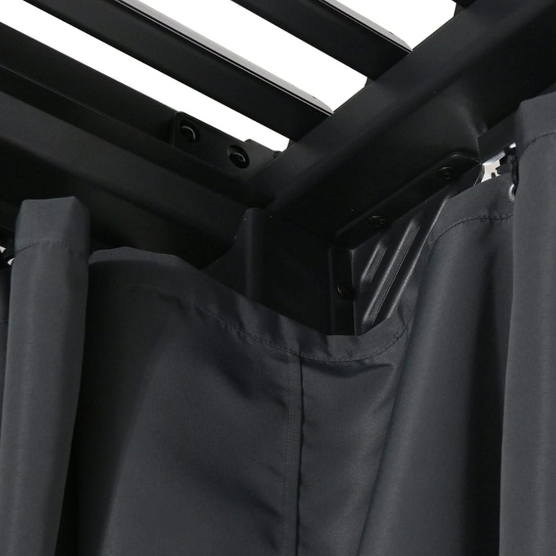 MWH Kiosko Gartenpergola 360cm Aluminium/Polyester Anthrazit 8 MWH Kiosko Gartenpergola 360cm Aluminium/Polyester Anthrazit – Bild 8