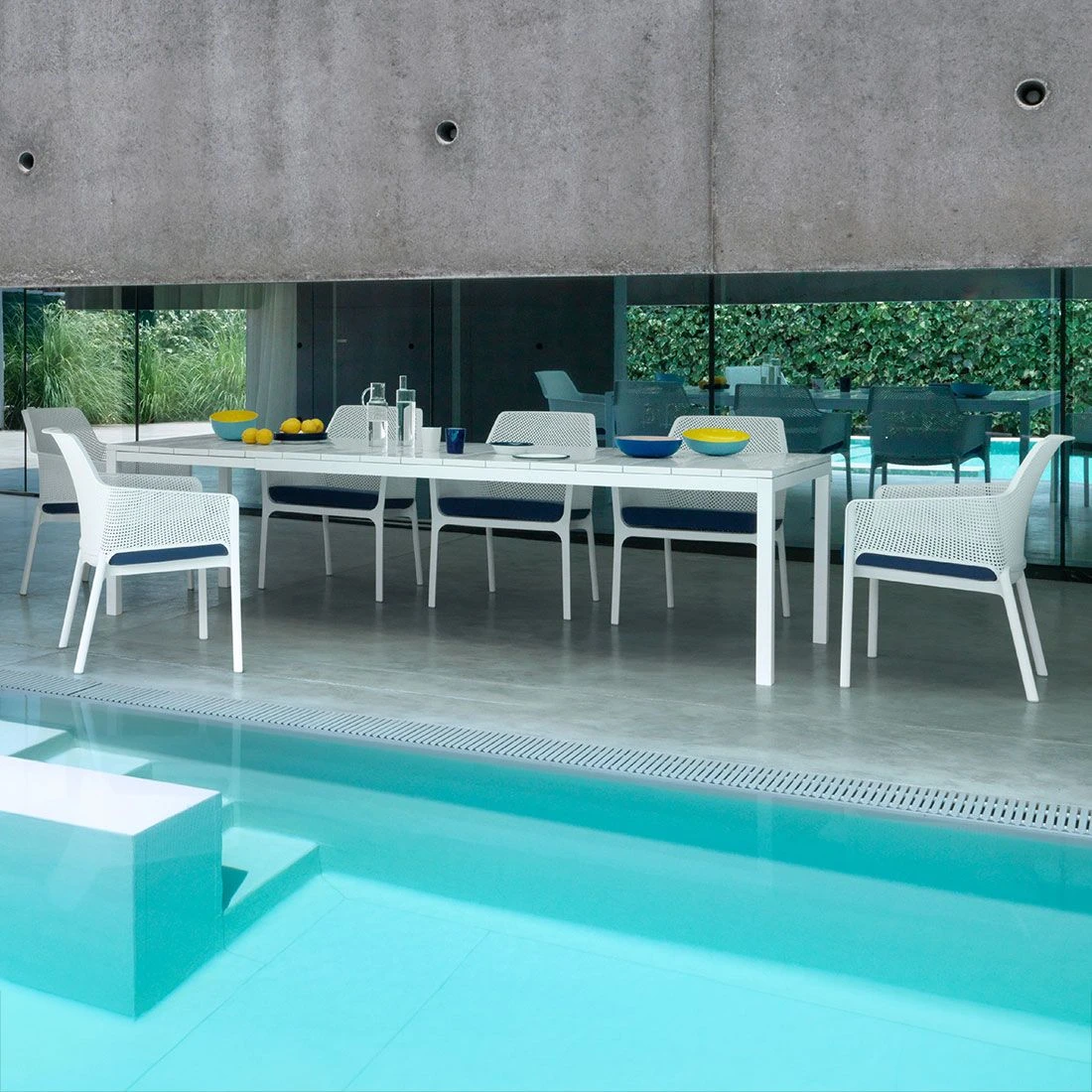 Nardi Rio Ausziehtisch 210/280x100cm Aluminium/Kunststoff Weiß 6 Nardi Rio Ausziehtisch 210/280x100cm Aluminium/Kunststoff Weiß – Bild 6