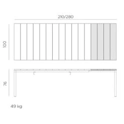 Nardi Rio Ausziehtisch 210/280x100cm Aluminium/Kunststoff Weiß 13 Nardi Rio Ausziehtisch 210/280x100cm Aluminium/Kunststoff Weiß -Garten Paradies Verkauf nardi rio ausziehtisch 210 280x100cm aluminium kunststoff 937896 3