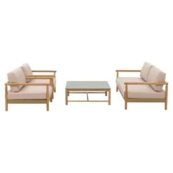 OUTLIV. Berga Loungeset 4-tlg. Rope/Akazie Taupe -Garten Paradies Verkauf outliv bergen lounge set rope taupe akazie teak look 1267500 4