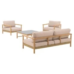 OUTLIV. Berga Loungeset 4-tlg. Rope/Akazie Taupe -Garten Paradies Verkauf outliv bergen lounge set rope taupe akazie teak look 1267500 5