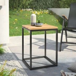 OUTLIV. Flora Beistelltisch 40x41x55cm Stahl/Wildeiche Schwarz/Wildeiche -Garten Paradies Verkauf outliv by detlef steves flora beistelltisch 40x41x55cm stahl wildeiche 1354158 6