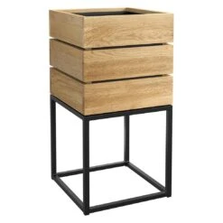 OUTLIV. Flora Pflanztopf 40x41x79,5cm Schwarz/Wildeiche