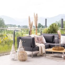 OUTLIV. Capri Loungebank Edelstahl/Polyester Schwarz -Garten Paradies Verkauf outliv capri loungebank edelstahl inkl kissen 11