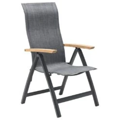 OUTLIV. Davos Klappsessel Aluminium/Textilene Anthrazit/Grau
