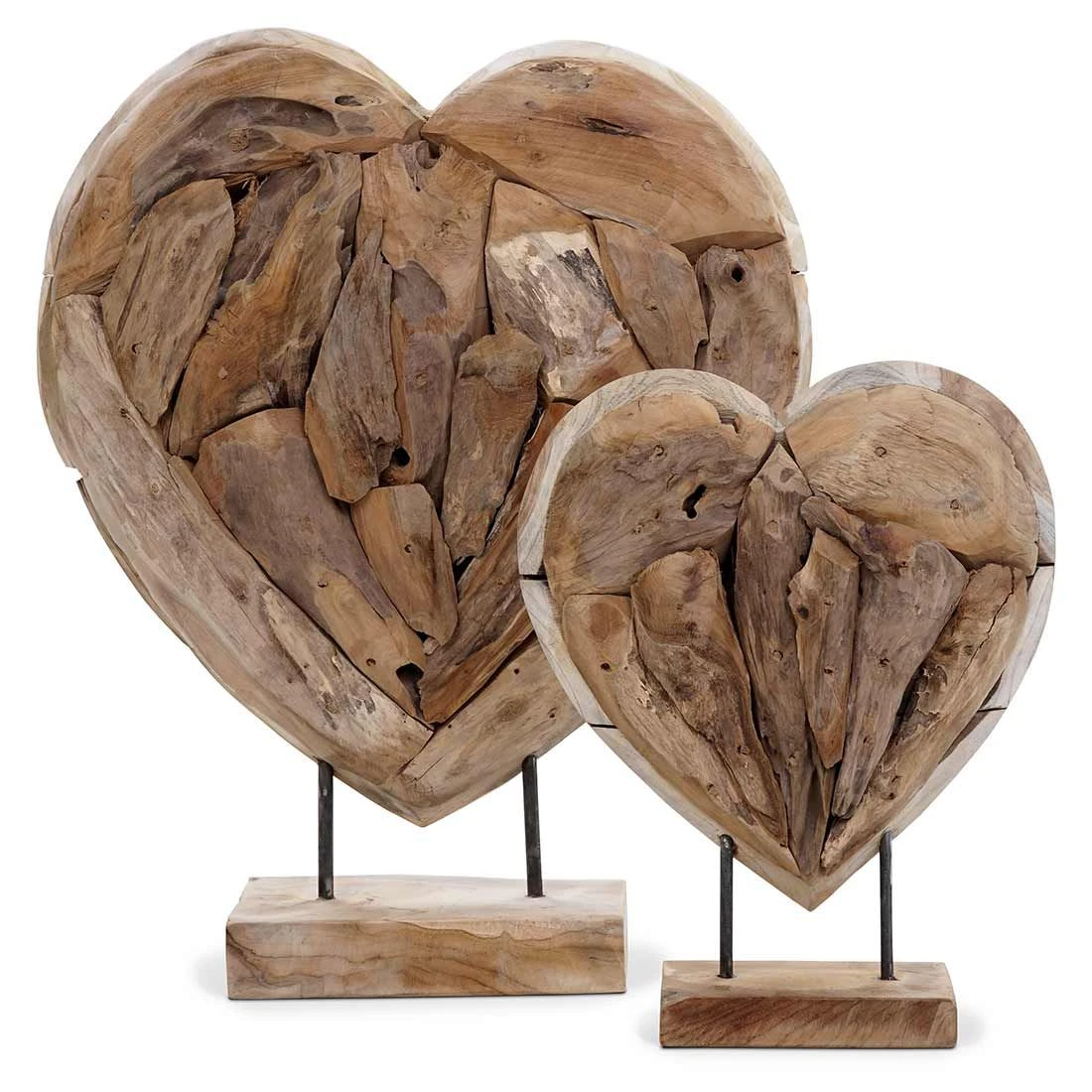 OUTLIV. Deko Herz Set 2-tlg. Teak Wurzel Natur 1 OUTLIV. Deko Herz Set 2-tlg. Teak Wurzel Natur