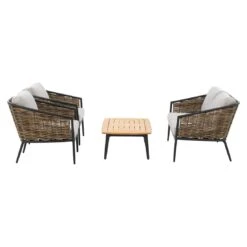 OUTLIV. Falun Loungeset 4-tlg. Aluminium/Rope Anthrazit/Mixed Brown/Ivory -Garten Paradies Verkauf outliv falun sofagruppe 4 tlg aluminium rope 1342762 5