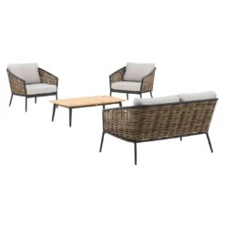 OUTLIV. Falun Loungeset 4-tlg. Aluminium/Rope Anthrazit/Mixed Brown/Ivory -Garten Paradies Verkauf outliv falun sofagruppe 4 tlg aluminium rope 1342762 6