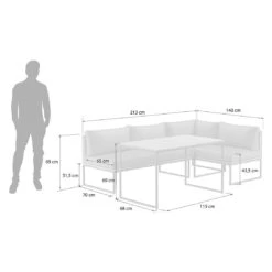 OUTLIV. Floris Dininglounge 3-tlg. Stahl/Akazie Schwarz/Grau -Garten Paradies Verkauf outliv floris dininglounge 3 tlg stahl akazie schwarz grau 1241353 11