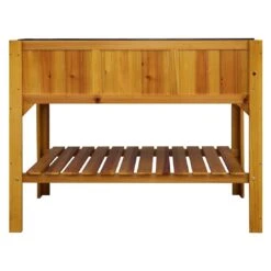 OUTLIV. Hochbeet Mit Ablage Tanne Braun -Garten Paradies Verkauf outliv hochbeet mit ablage tannenholz 1340474 3