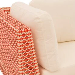 OUTLIV. Jamaika Eck-/Endmodul Aluminium/Geflecht Orange-Rot-Weiß/Weiß -Garten Paradies Verkauf outliv jamaika eckmodul aluminium geflecht orange rot weiss weiss 990916 5