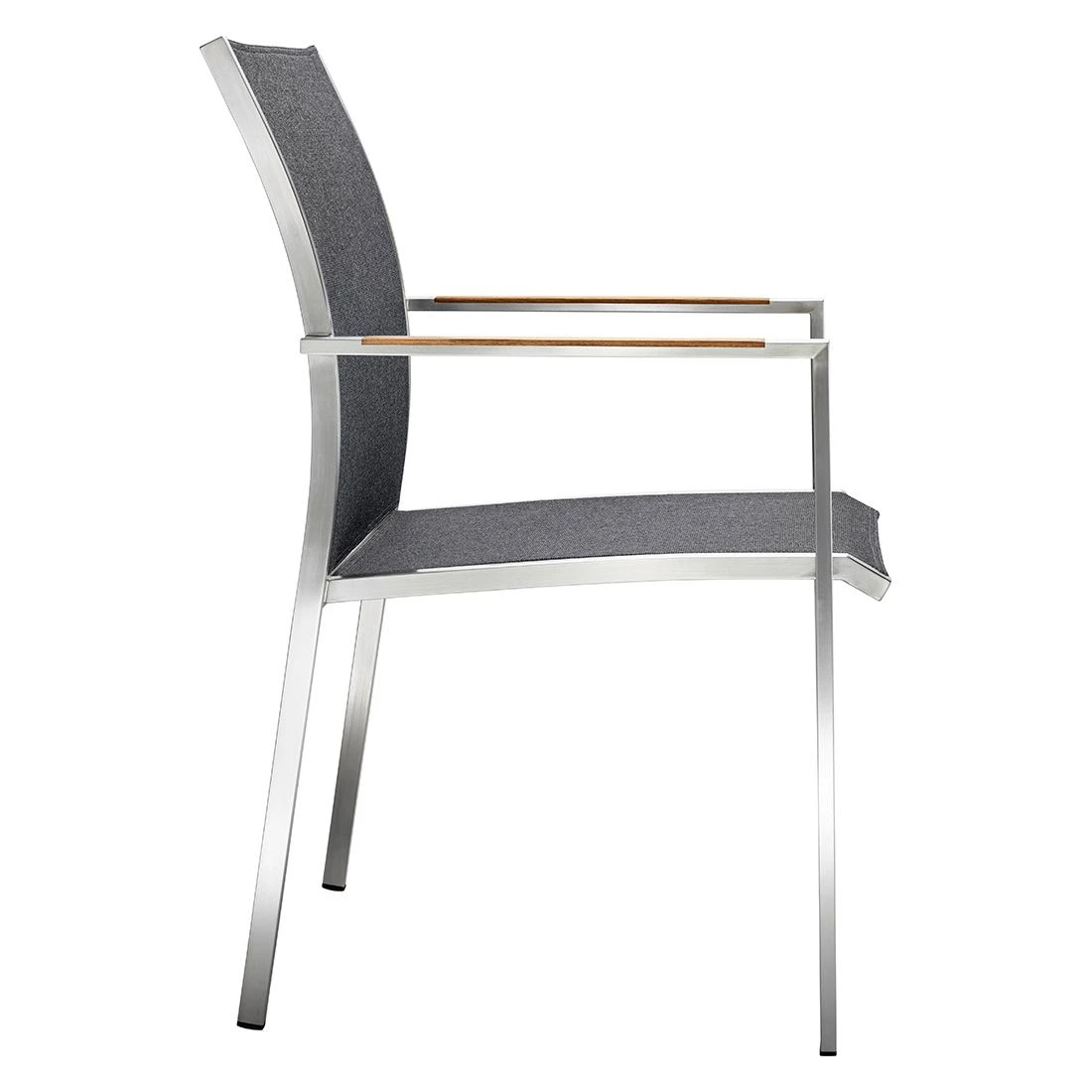 OUTLIV. Kreta Gartenmöbelset 7-tlg. Stapelsessel Mit Tisch 220x100cm Silber/Coal 4 OUTLIV. Kreta Gartenmöbelset 7-tlg. Stapelsessel Mit Tisch 220x100cm Silber/Coal – Bild 4