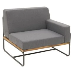 OUTLIV. Largo Ecklounge Stahl/Kunstfaser Anthrazit/Royal Dark Grey -Garten Paradies Verkauf outliv largo loungeecke 5tlg stahl pulver akazie kissen anthrazit grau 1205394 10