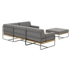 OUTLIV. Largo Ecklounge Stahl/Kunstfaser Anthrazit/Royal Dark Grey -Garten Paradies Verkauf outliv largo loungeecke 5tlg stahl pulver akazie kissen anthrazit grau 1205394 7
