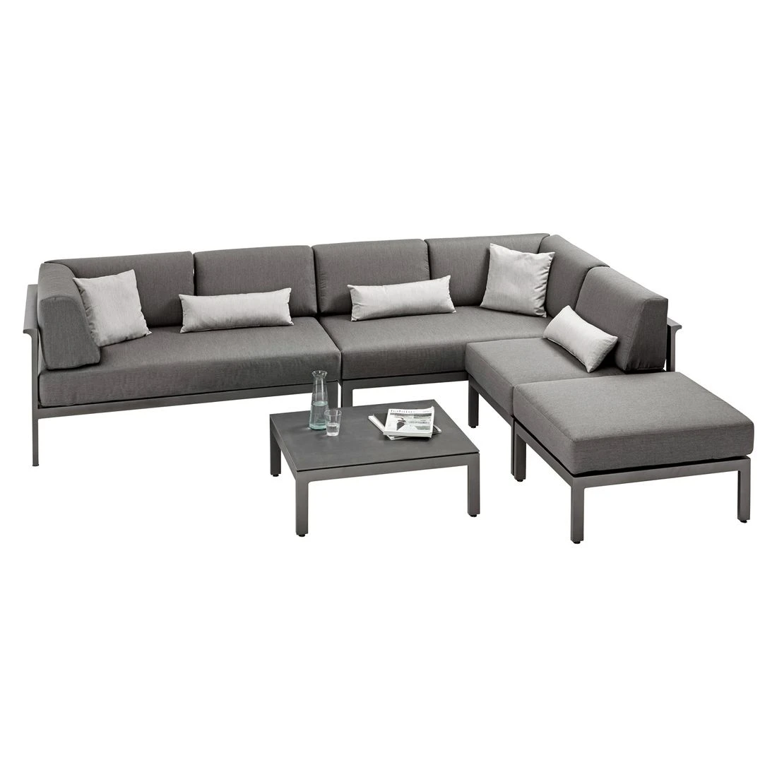 OUTLIV. Leonie Ecklounge 5-tlg. Aluminium/Polyacryl Anthrazit 2 OUTLIV. Leonie Ecklounge 5-tlg. Aluminium/Polyacryl Anthrazit – Bild 2