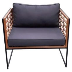 OUTLIV. Maui Loungeset 4-tlg. Stahl/Akazie/Polster Schwarz/Anthrazit -Garten Paradies Verkauf outliv maui loungegruppe 4 tlg stahl akazie polster 1418409 5