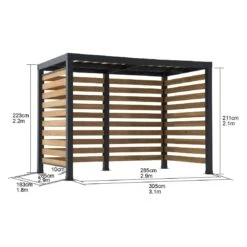 OUTLIV. Gartenpergola 313x191 Cm Zedernholz/Stahl Schwarz/Natur 16 OUTLIV. Gartenpergola 313x191 Cm Zedernholz/Stahl Schwarz/Natur -Garten Paradies Verkauf outliv pergola 313x191 cm zedernholz stahl 1422237 8