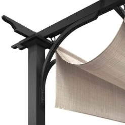 OUTLIV. Gartenpergola 366x274 Cm Stahl/Stoff Schwarz/Beige -Garten Paradies Verkauf outliv pergola 366x274 cm aluminium stoff 1396618 8