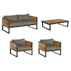 OUTLIV. Rhodos Loungeset 4-tlg. Aluminium/Teak/Olefin Anthrazit/Natur 17 OUTLIV. Rhodos Loungeset 4-tlg. Aluminium/Teak/Olefin Anthrazit/Natur -Garten Paradies Verkauf outliv rhodos sofagruppe 4 tlg aluminium teak olefin 1431719 3