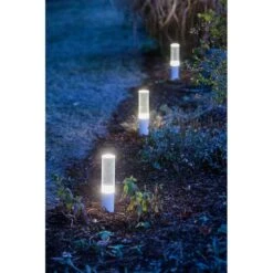 OUTLIV. Smart Light Starter-Set "3x Gartenleuchten Mit Dämmerungssensor" Silber/Schwarz -Garten Paradies Verkauf outliv starter set 3x gartenleuchten m dammerungss metall 1304009 7