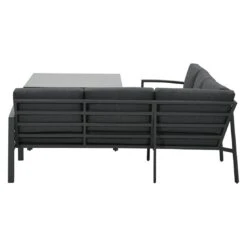 OUTLIV. Wellington Dininglounge 3-tlg. Aluminium/Polster Carbon Black/Reflex Black -Garten Paradies Verkauf outliv wellington loungeecke aluminium polster carbon black reflex black 1247403 5