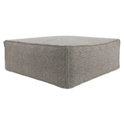 ROOLF Living Silky Loungehocker Polypropylen/Chenille Grau
