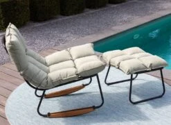 Schöner Wohnen Leska Schaukelstuhl Inkl. Hocker Aluminium/Sunbrella Schwarz/Salbei -Garten Paradies Verkauf schoener wohnen leska schaukelstuhl ink hocker aluminium sunbrella 1470527 9