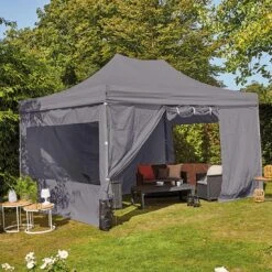 Siena Garden Allrounder Gartenpavillon 450x300cm Stahl/Polyester Grau/Hellgrau 7 Siena Garden Allrounder Gartenpavillon 450x300cm Stahl/Polyester Grau/Hellgrau -Garten Paradies Verkauf siena garden allrounder pavillon 450x300cm stahl polyester 1359724 4