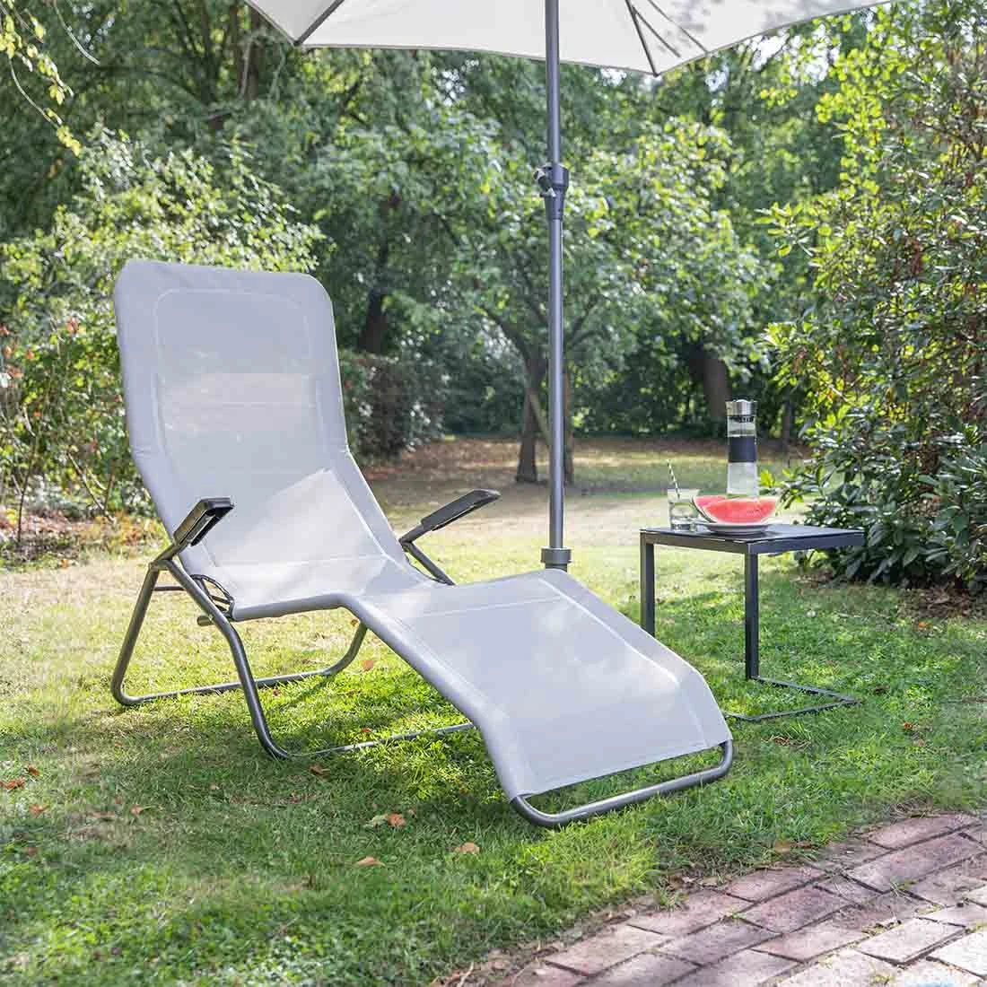 Siena Garden Anco Bäderliege Stahl/Textilene Anthrazit/Hellgrau 2 Siena Garden Anco Bäderliege Stahl/Textilene Anthrazit/Hellgrau – Bild 2