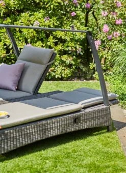 Siena Garden Corido Daybed Inkl. Dach Aluminium/Gardino-Geflecht Matt Anthrazit/Charcoal Grey -Garten Paradies Verkauf siena garden corido daybed inkl dach aluminium gardinor geflecht 1437582 3