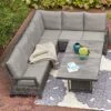 Siena Garden Corido Dininglounge 5-teilig Aluminium/Geflecht Anthrazit/Charcoal Grey