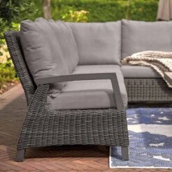 Siena Garden Corido Dininglounge 5-teilig Aluminium/Geflecht Anthrazit/Charcoal Grey -Garten Paradies Verkauf siena garden corido loungeecke 5 teilig aluminium geflecht 10