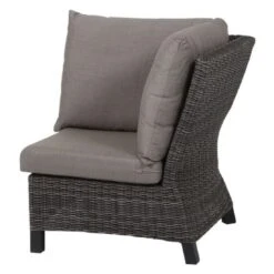 Siena Garden Corido Dininglounge 5-teilig Aluminium/Geflecht Anthrazit/Charcoal Grey -Garten Paradies Verkauf siena garden corido loungeecke 5 teilig aluminium geflecht 4