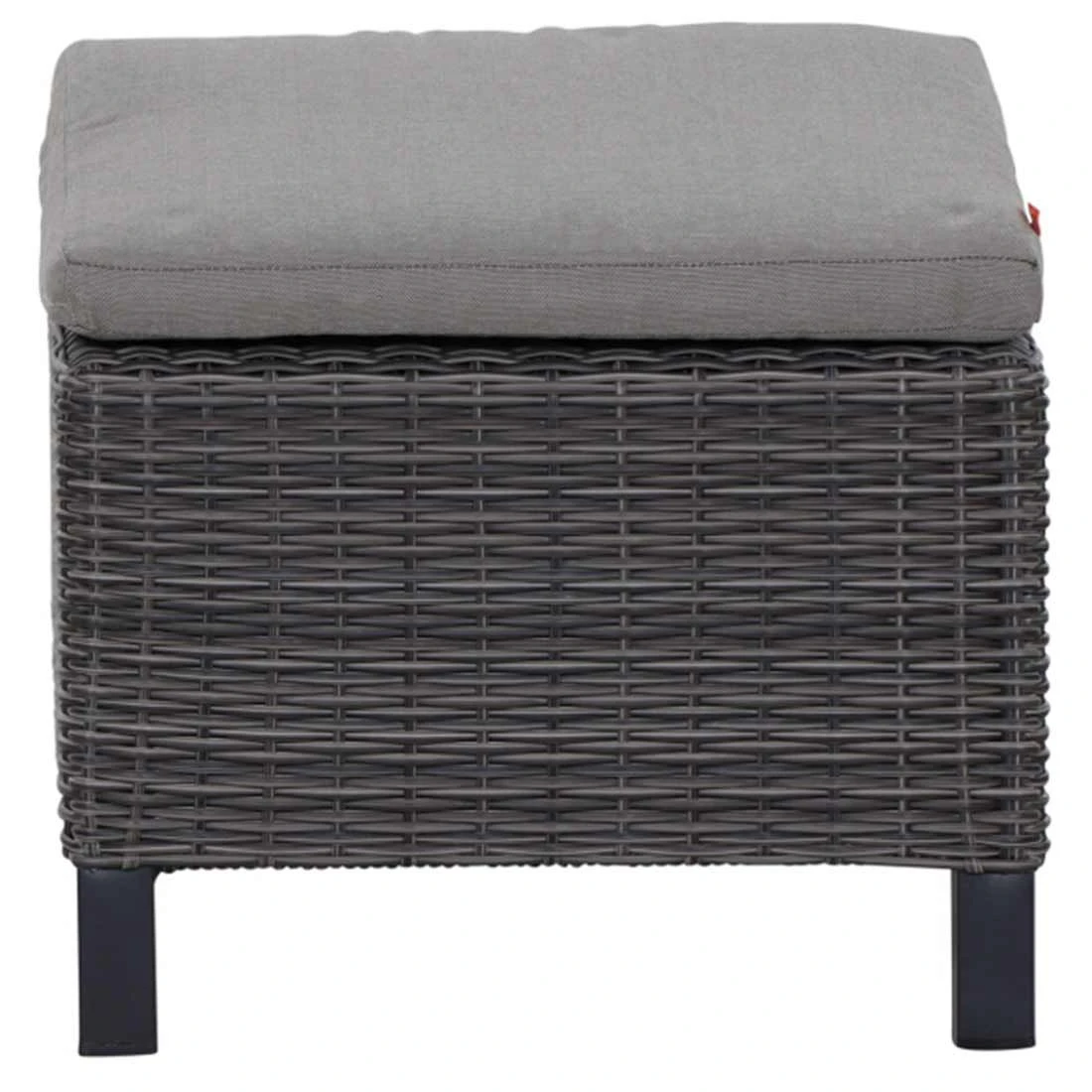 Siena Garden Corido Loungehocker Geflecht Inkl. Kissen Charcoal Grey/Taupe-Meliert 4 Siena Garden Corido Loungehocker Geflecht Inkl. Kissen Charcoal Grey/Taupe-Meliert – Bild 4