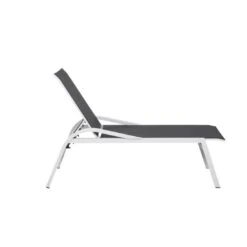 Siena Garden Milos Gartenliege Aluminium/Ranotex® Matt Weiß-Grau/Silber-Schwarz -Garten Paradies Verkauf siena garden milos rollliege aluminium ranotexr matt weiss grau silber schwarz 1093788 5