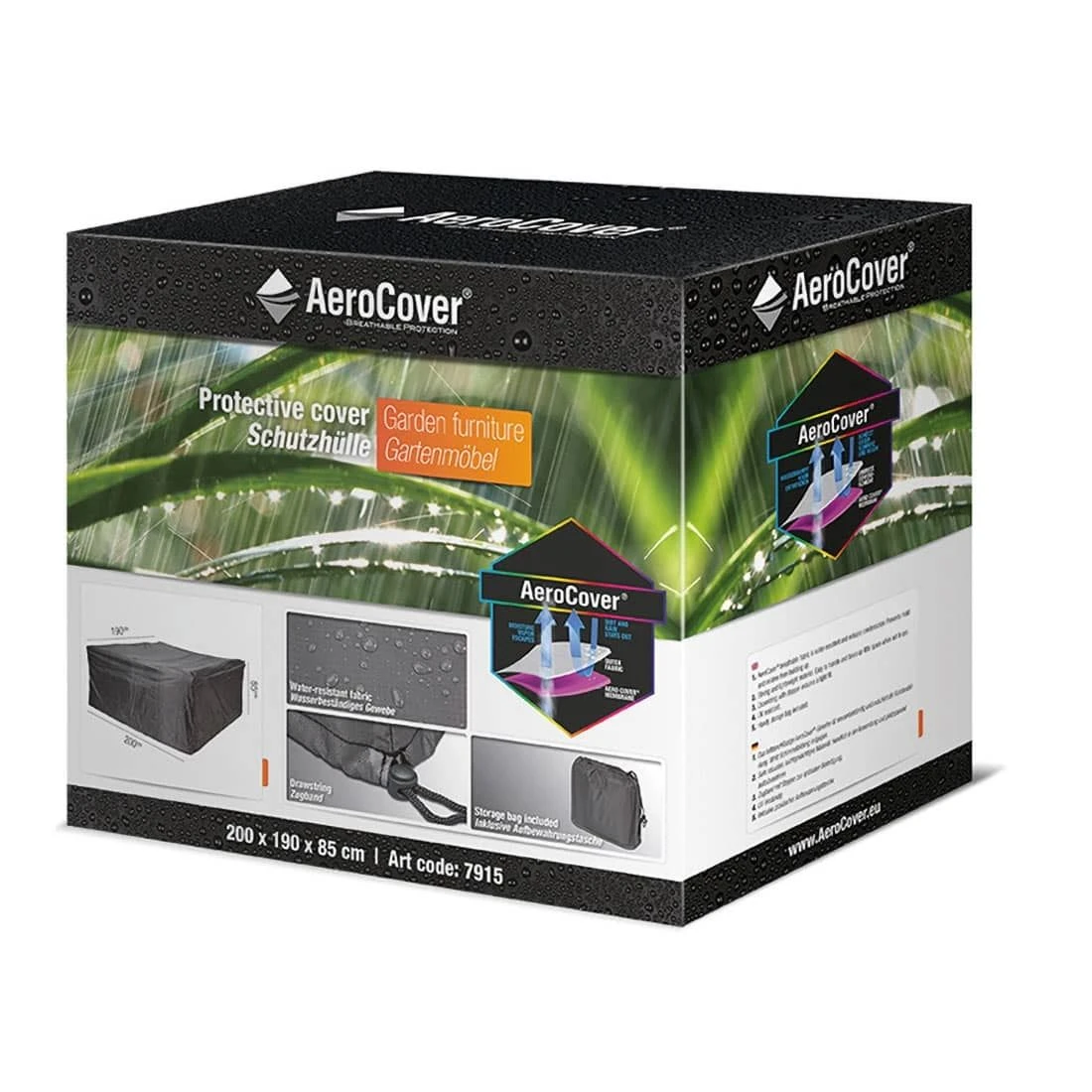 AeroCover Gartenmöbel-Set Schutzhülle 200x190x85cm Polyester Uni Anthrazit 9 AeroCover Gartenmöbel-Set Schutzhülle 200x190x85cm Polyester Uni Anthrazit – Bild 9