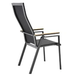 Solpuri Soul Gartensessel Aluminium/Textilene/Teak Anthrazit/Coal -Garten Paradies Verkauf solpuri soul verstellsessel aluminium textilene teak 1465676 5