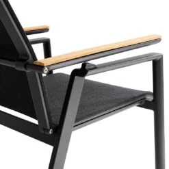 Solpuri Soul Gartensessel Aluminium/Textilene/Teak Anthrazit/Coal -Garten Paradies Verkauf solpuri soul verstellsessel aluminium textilene teak 1465676 6