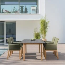 Stern Artus Diningsessel Teak/Polyacryl Natur/Dunkelgrün-Schiefergrau Meliert -Garten Paradies Verkauf stern artus loungesessel teak polyacryl 1451211 9