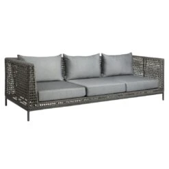 Stern Corda Gartensofa Aluminium/Rope/Edelstahl Platin/Anthrazit