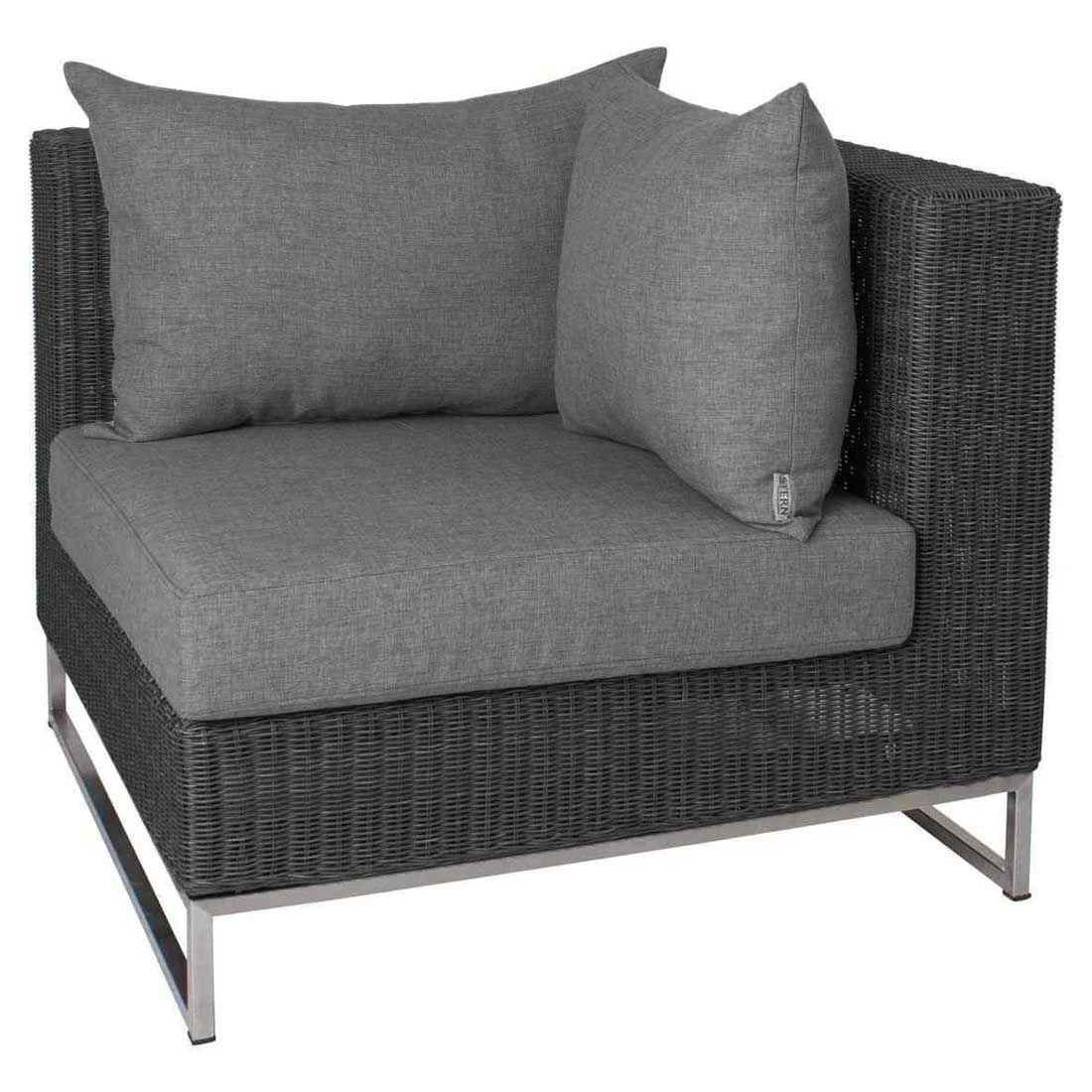 Stern Fontana Eck-/Endmodul Edelstahl/Geflecht Basaltgrau/Seidengrau 1 Stern Fontana Eck-/Endmodul Edelstahl/Geflecht Basaltgrau/Seidengrau